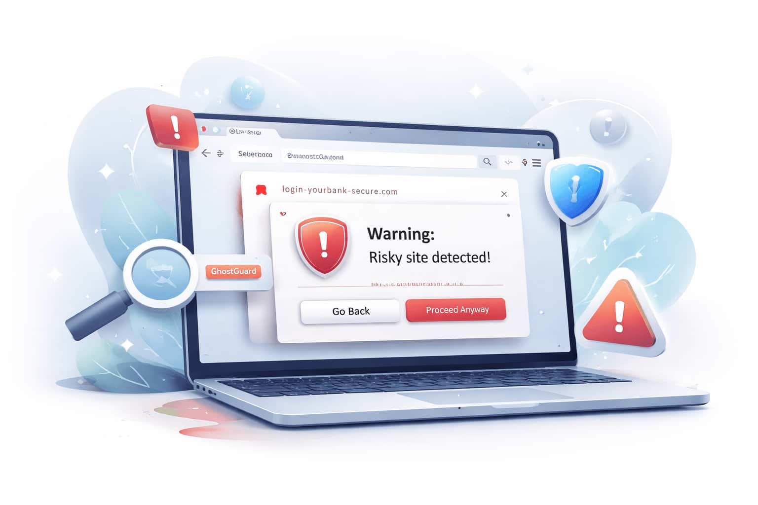 GhostGuard warning example