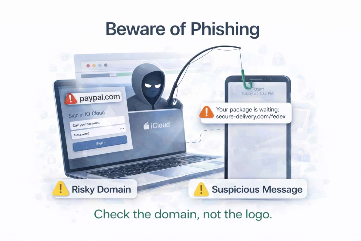 Browser warning illustration